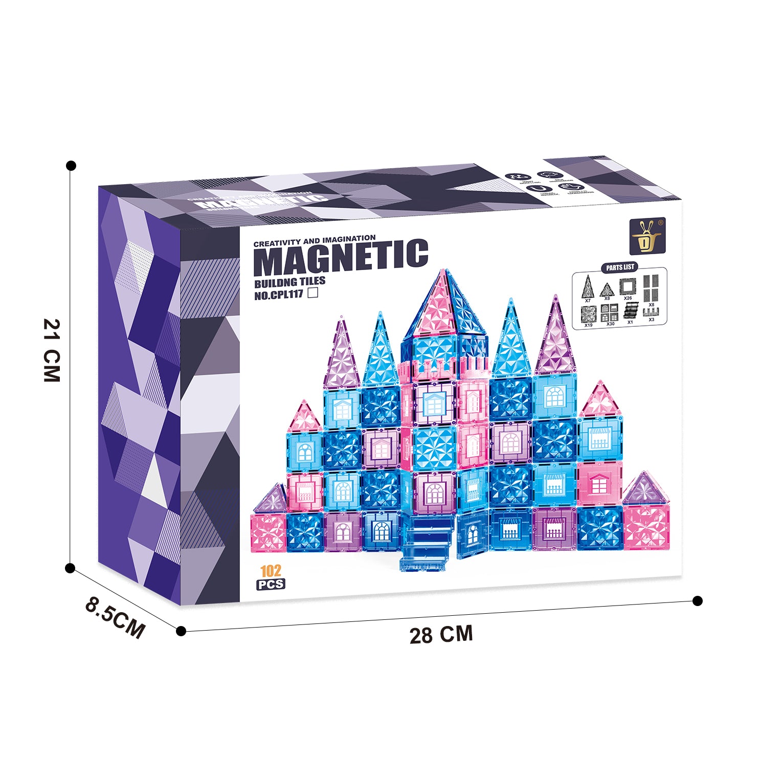 Deluxe Magnetic Castle Set (102 PCS)