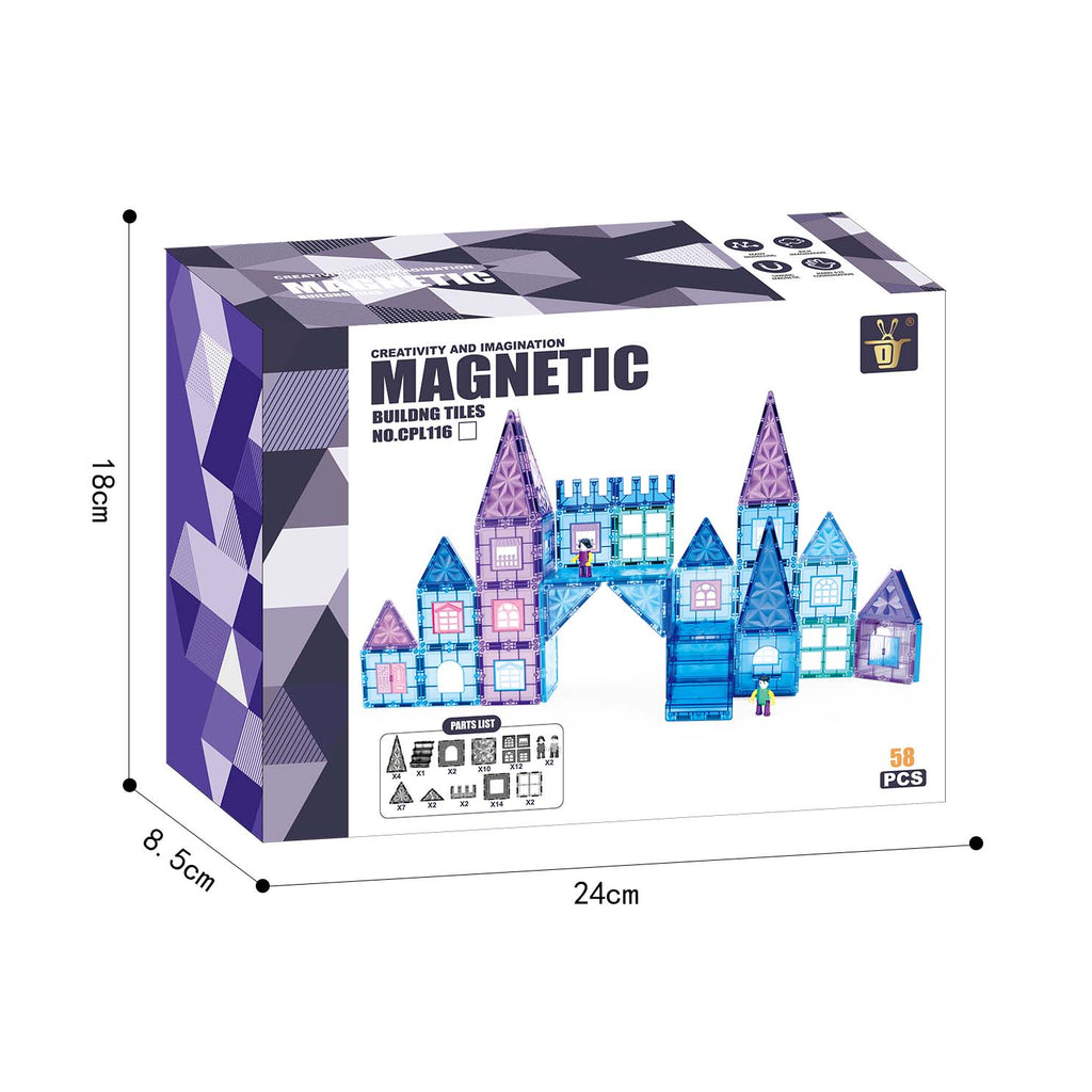 Magnetic Castle Building Set (58 PCS)