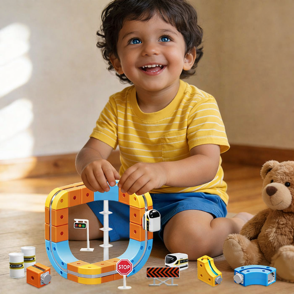 Versatile Magnetic Railcar Set (66 PCS)