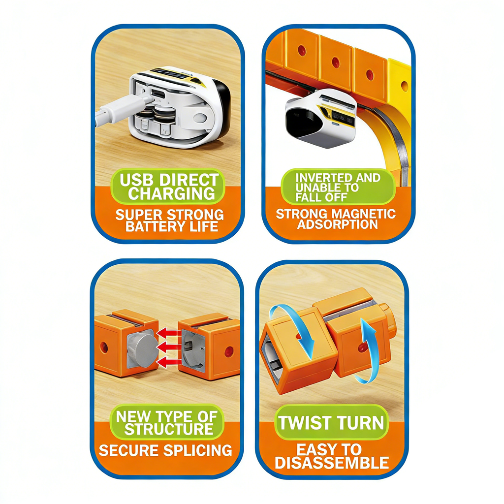 Versatile Magnetic Railcar Set (66 PCS)