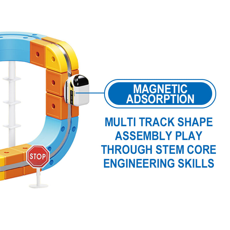 Versatile Magnetic Railcar Set (66 PCS)