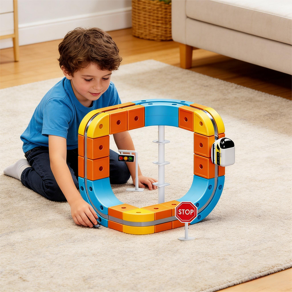 Versatile Magnetic Railcar Set (66 PCS)