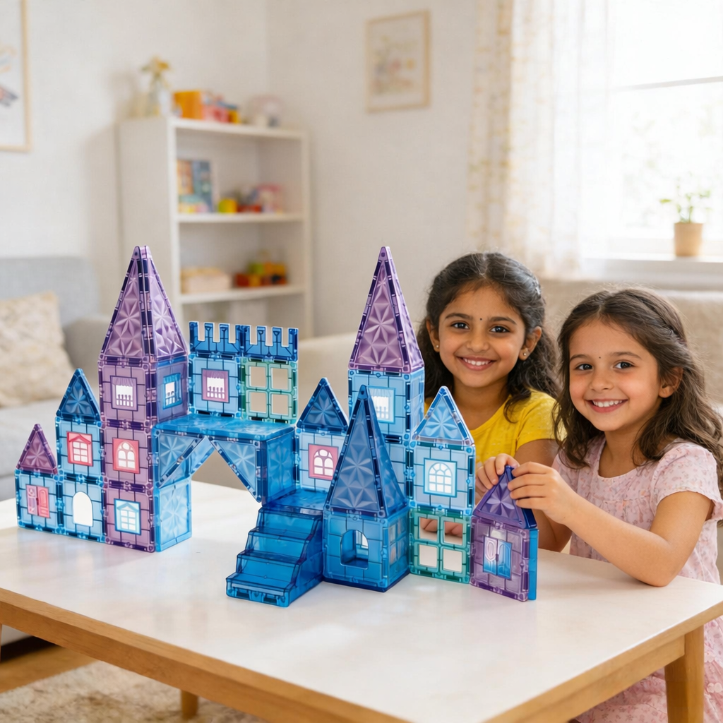Magnetic Castle Building Set (58 PCS)