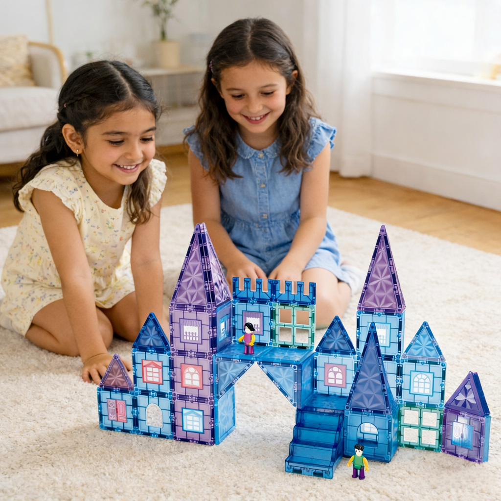 Magnetic Castle Building Set (58 PCS)