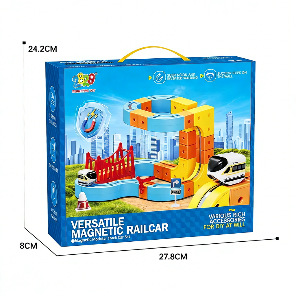 Advanced Magnetic Railcar Set (80 PCS)