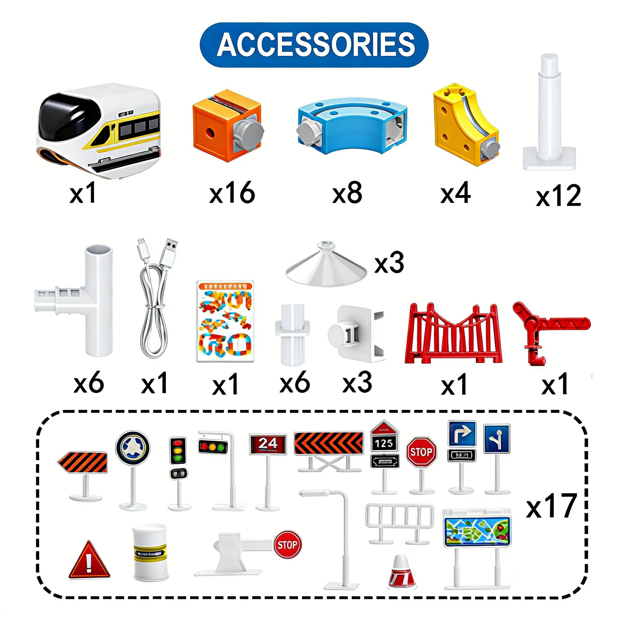 Advanced Magnetic Railcar Set (80 PCS)