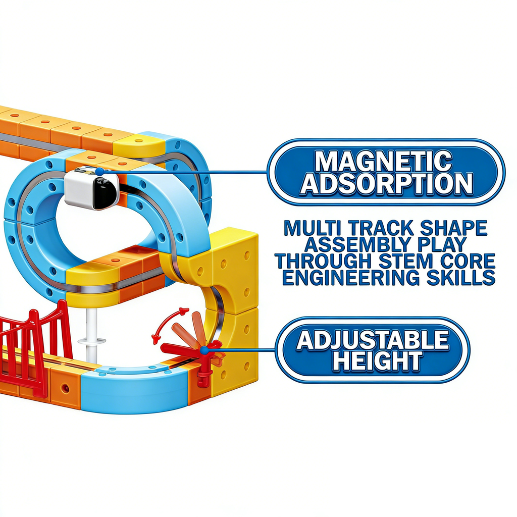 Advanced Magnetic Railcar Set (80 PCS)